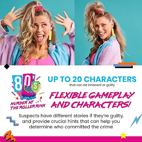 Miniatura 9 de Murder at The Roller Rink un juego de misterio de asesinato adolescente de los años 80 Flexible 4-20+ Jugadores Instrucciones de juego virtual y
