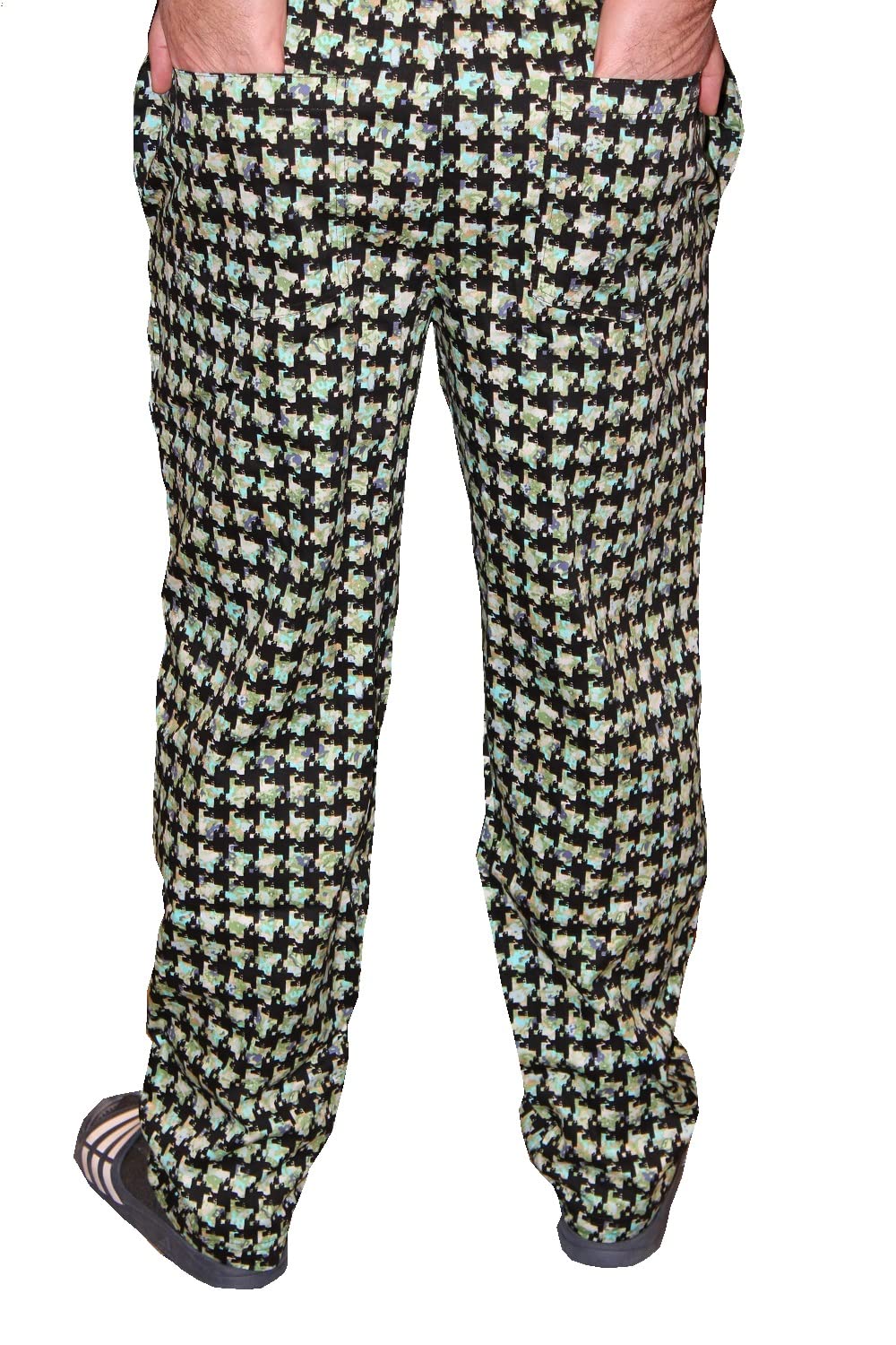 Unisex Classic Ultimate Cotton Chef Pant (as1, Alpha, s, Regular, Regular, Blue Abstract Houndstooth)