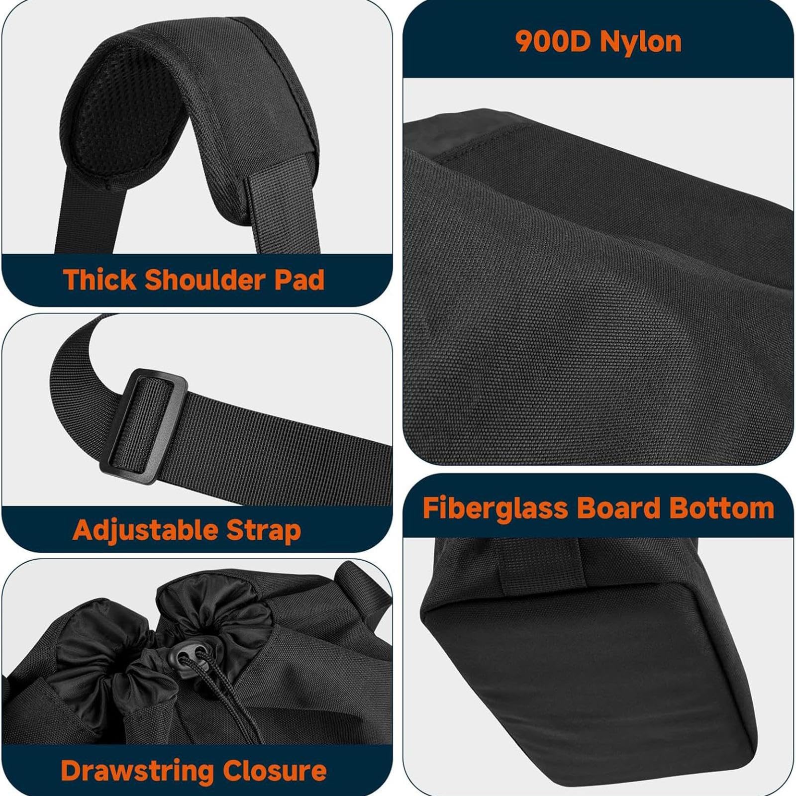 Torba do przechowywania hantli, przenośna torba na siłownię crossbody, na fitness, kemping i trening, trwała konstrukcja z zapięciem typu flip top, idealna do zorganizowanego sprzętu do ćwiczeń