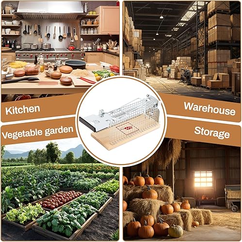 Miniatura 4 de 6 Pack Small Humane Mouse Trap, 6 x 2.4 x 2.8 Inch, No Kill, Catch and Release, Reusable Live Mouse Trap, Indoor Outdoor Rat Cage for Small Live