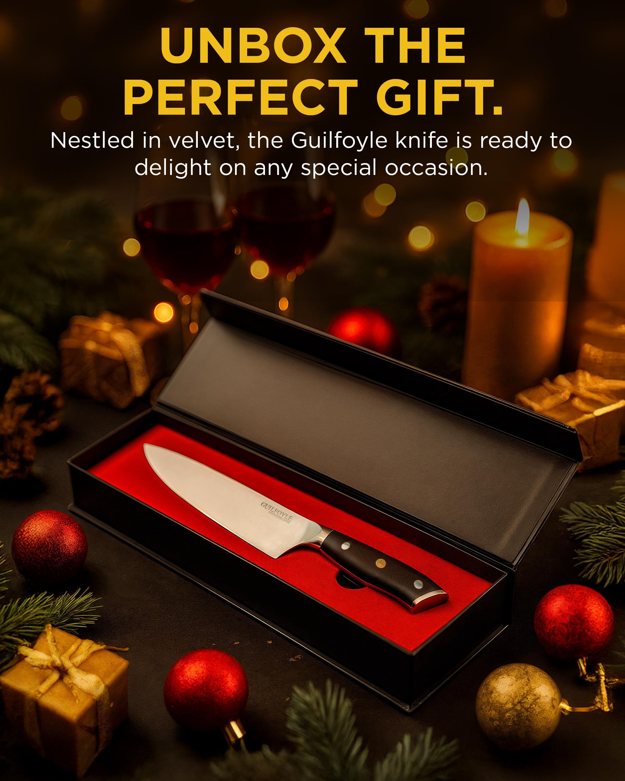 Guilfoyle 8 Inch Chef’s Knife – Dangerously Sharp – Gift Cautiously! — Amazon image 2