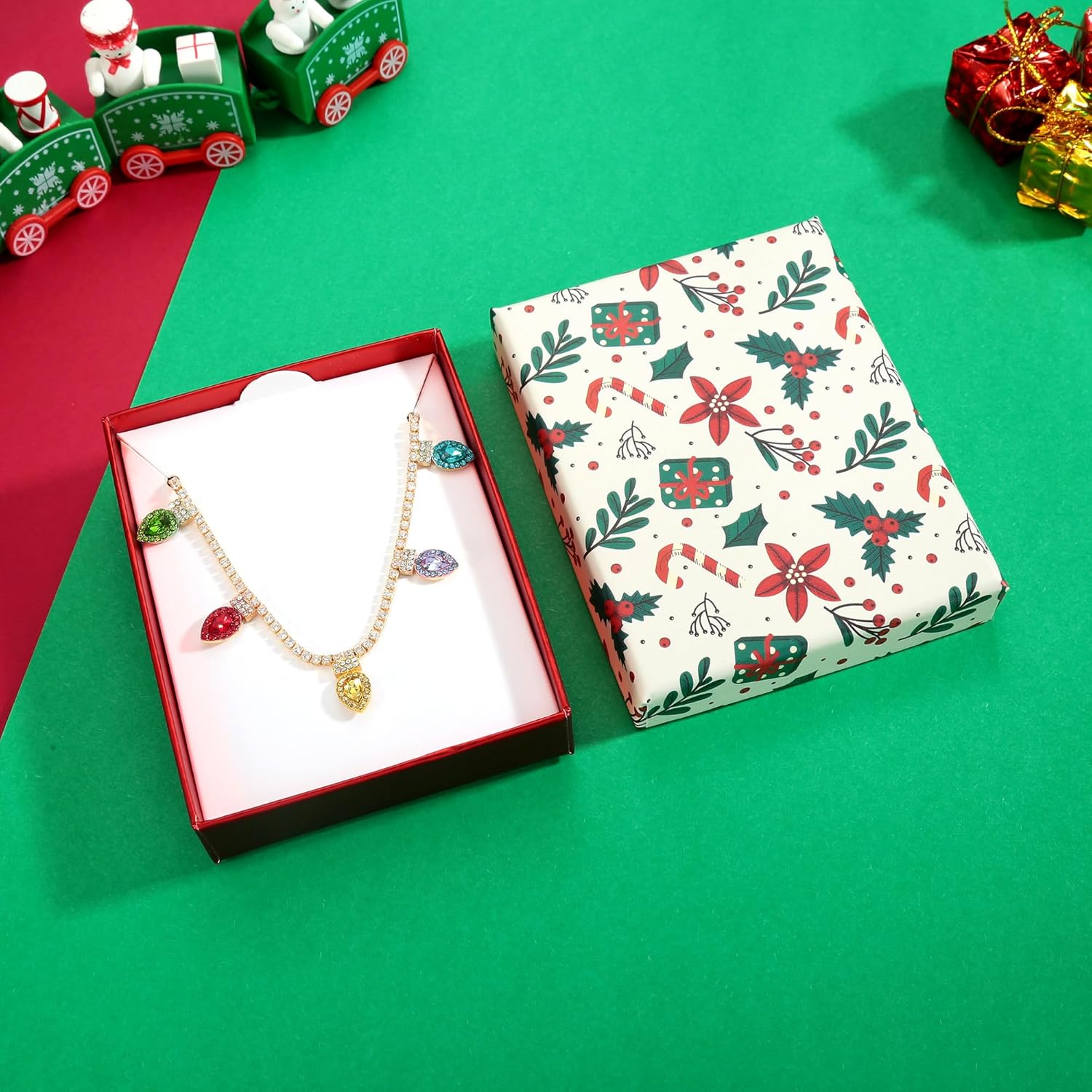 LILIE&WHITE Christmas Necklace For Women With Candy Christmas Tree Pendant Necklace Light Bulb Xmas Fashion Jewelry - Image 5