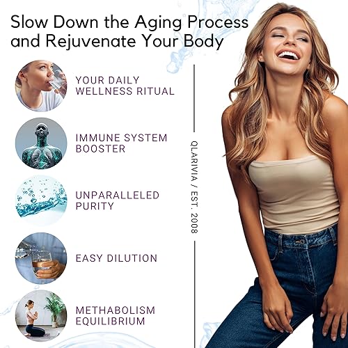 Miniatura 4 de QLARIVIA Botella de agua agotada de deuterio  Q25 (paquete de 6)  Agua embotellada premium para mayor longevidad, hidratación mejorada y apoyo