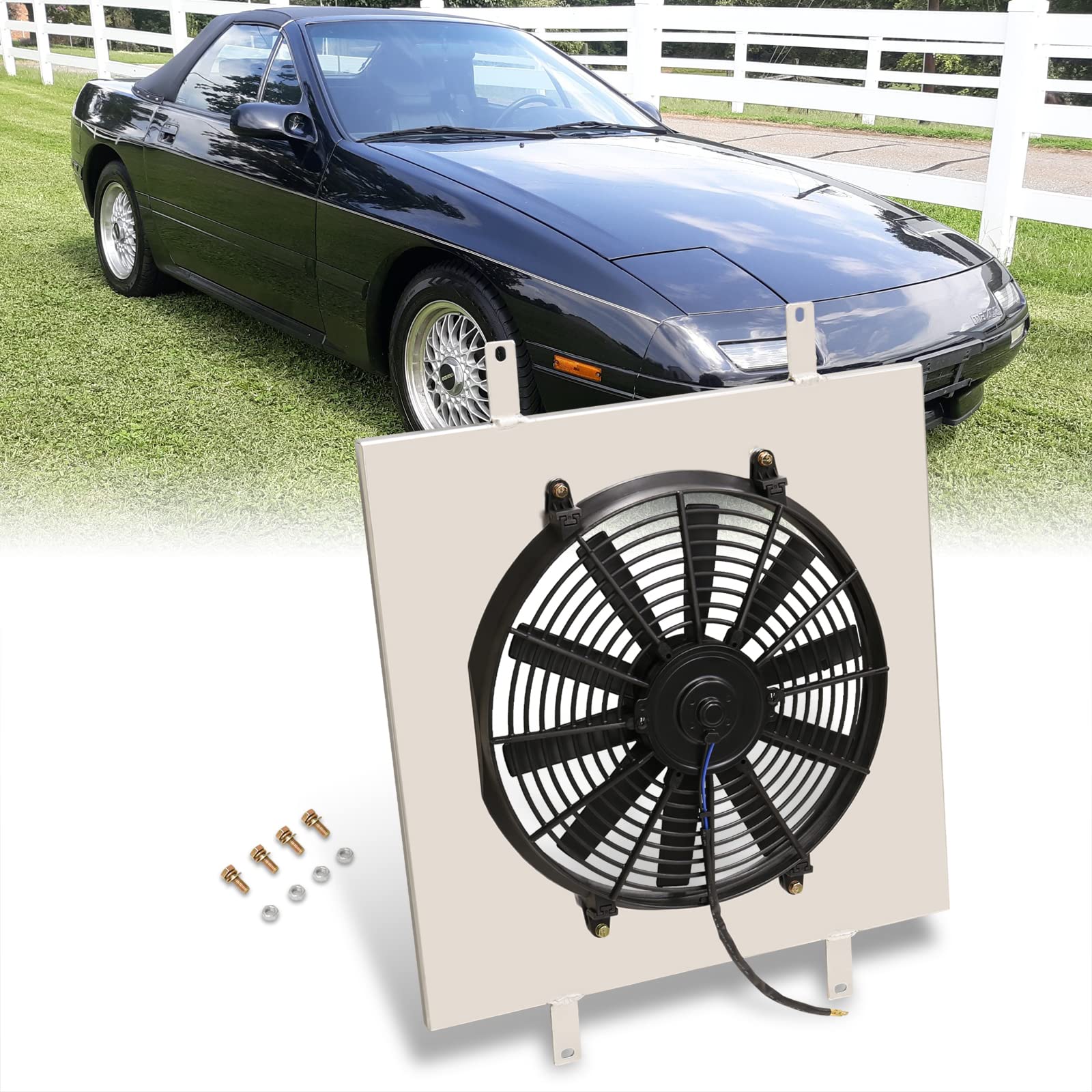Amazon.com: AJP Distributors Aluminum Radiator Fan Shroud Kit + 14
