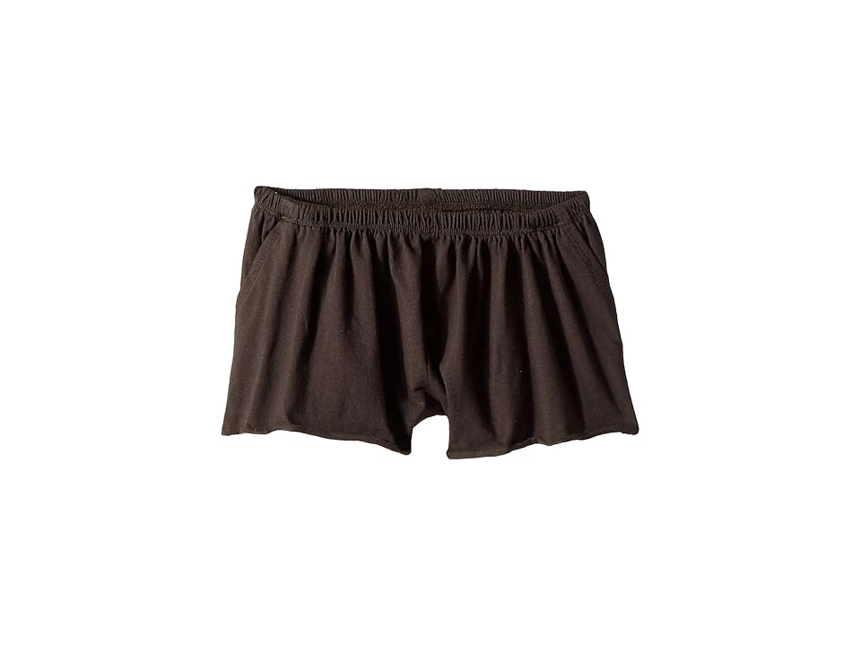 

Chaser Kids Jersey Shirred Flounce Shorts (Toddler/Little Kids) (Vintage Black) Girl's Shorts