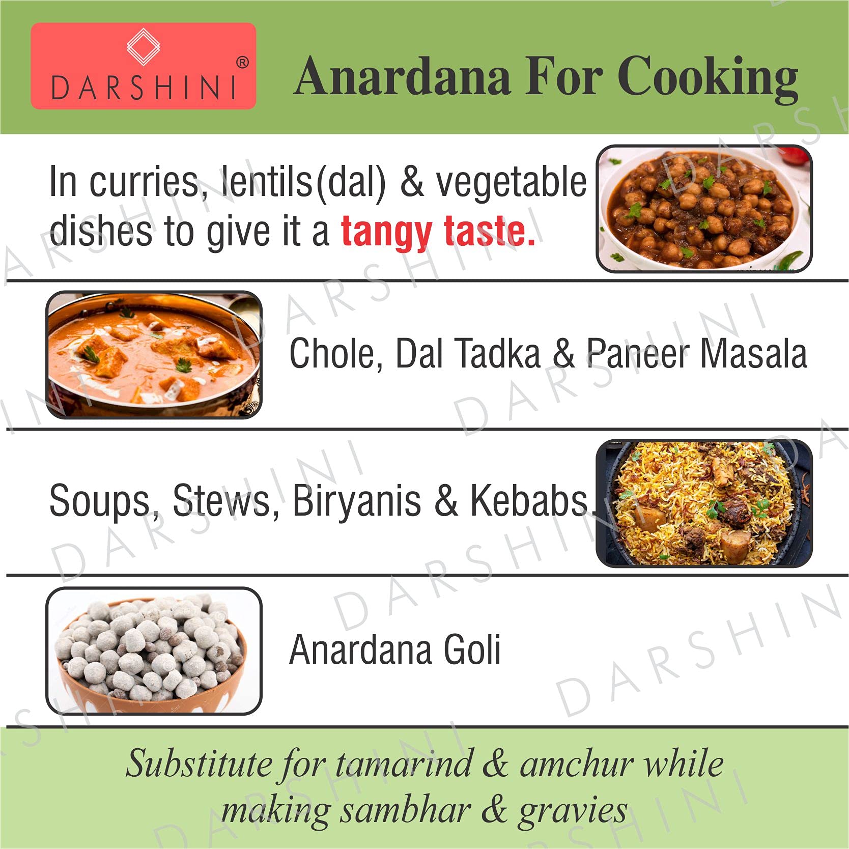 Darshini Anardana Powder 200 gm - Dry Pomegranate Seeds Powder | Organic Tangy Flavor Spice for Cooking, Chutneys, Curries, Chaats & Marinades | No Preservatives (Pack of 1) — Amazon image 5