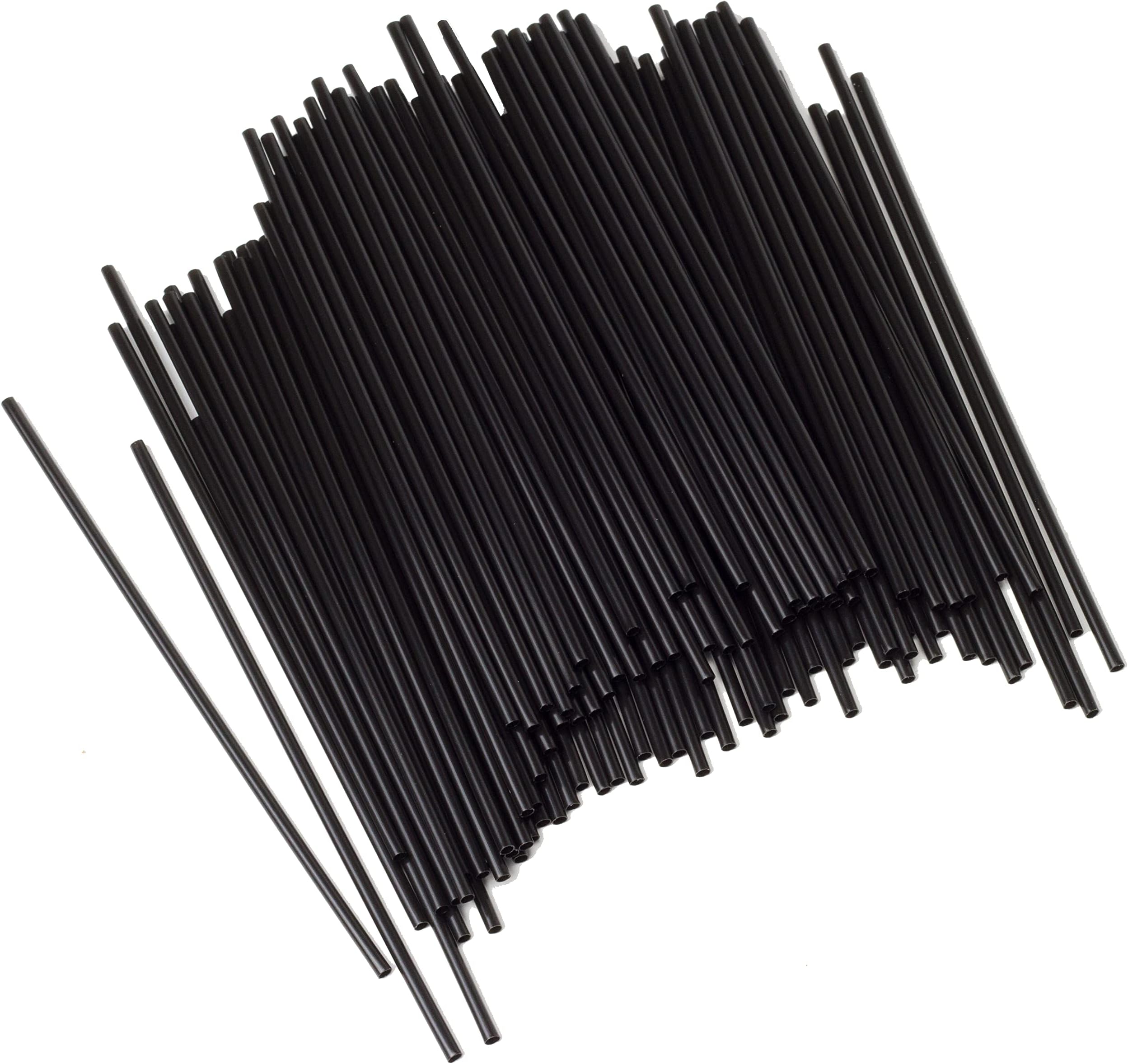 5 Inch Coffee Stirrer Straws-Set of 150, Pack of 1, black