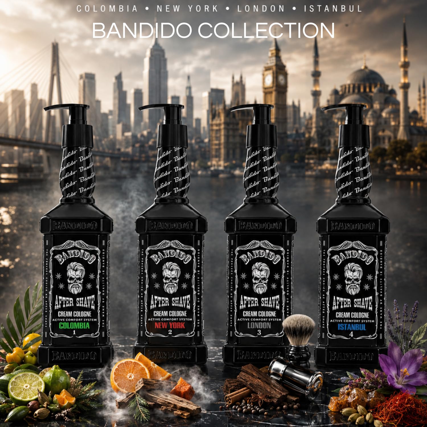 Bandido After Shave Cream Cologne Lotion Men 350 ml balsam męski po goleniu na mokro pielęgnuje i chłodzi balsam do pielęgnacji skóry wrażliwej (sport)