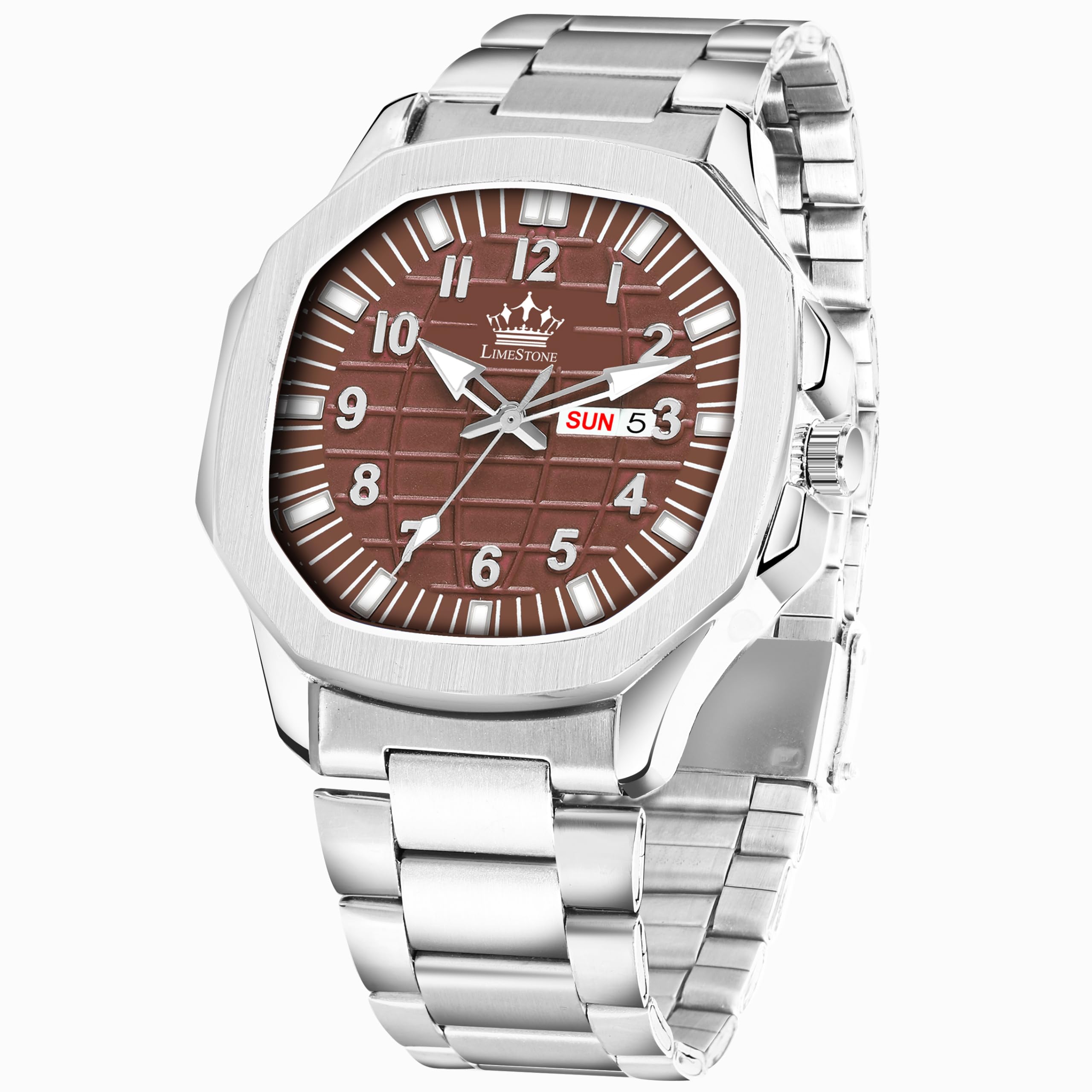 OTUS Limited Day and Date Functioning Series Square Dial Blue Boys Watch with Quartz Mechanism Analog Watch for Men Classic Design Men's Wrist Watches-image-1