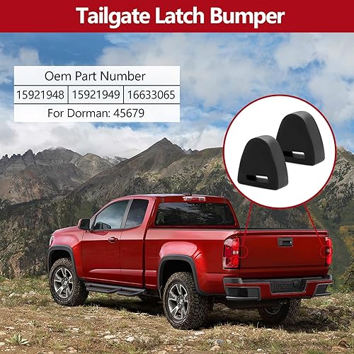 Miniatura 4 de 16633065 - Tope de goma para parachoques de puerta trasera compatible con Chevy Silverado 1999-2007  GMC Sierra, juego de tope de goma para puerta