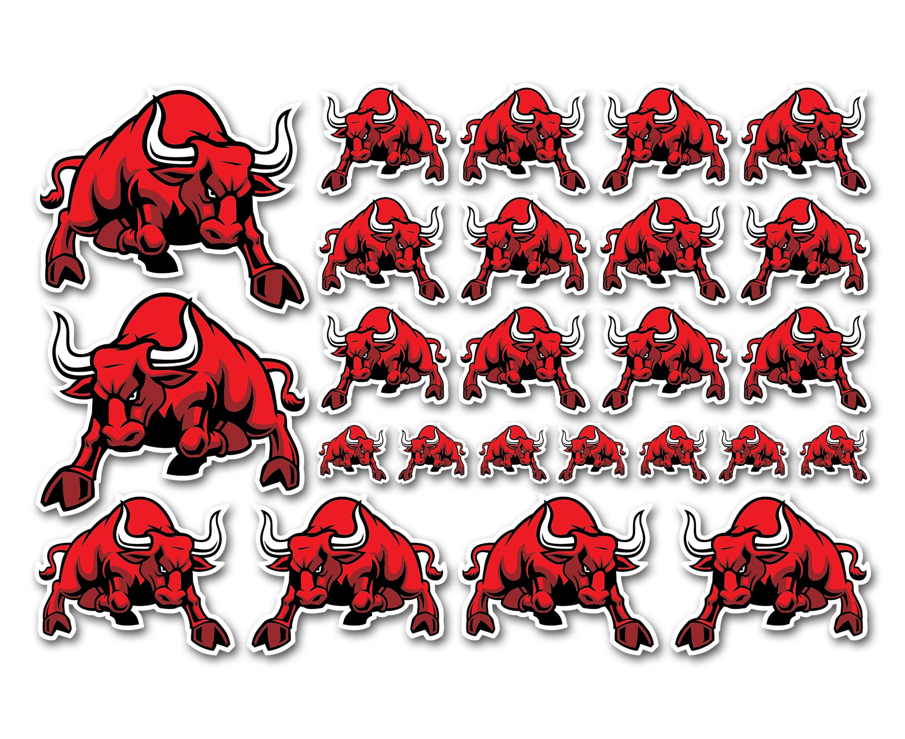 DV DESIGN A5 Sticker Sheet Spanish Bull Vinyl Stickers - Red Angry Bike Car Animals Scrapbooking Decoration Label Friend Girls Boys Aesthetic #4827