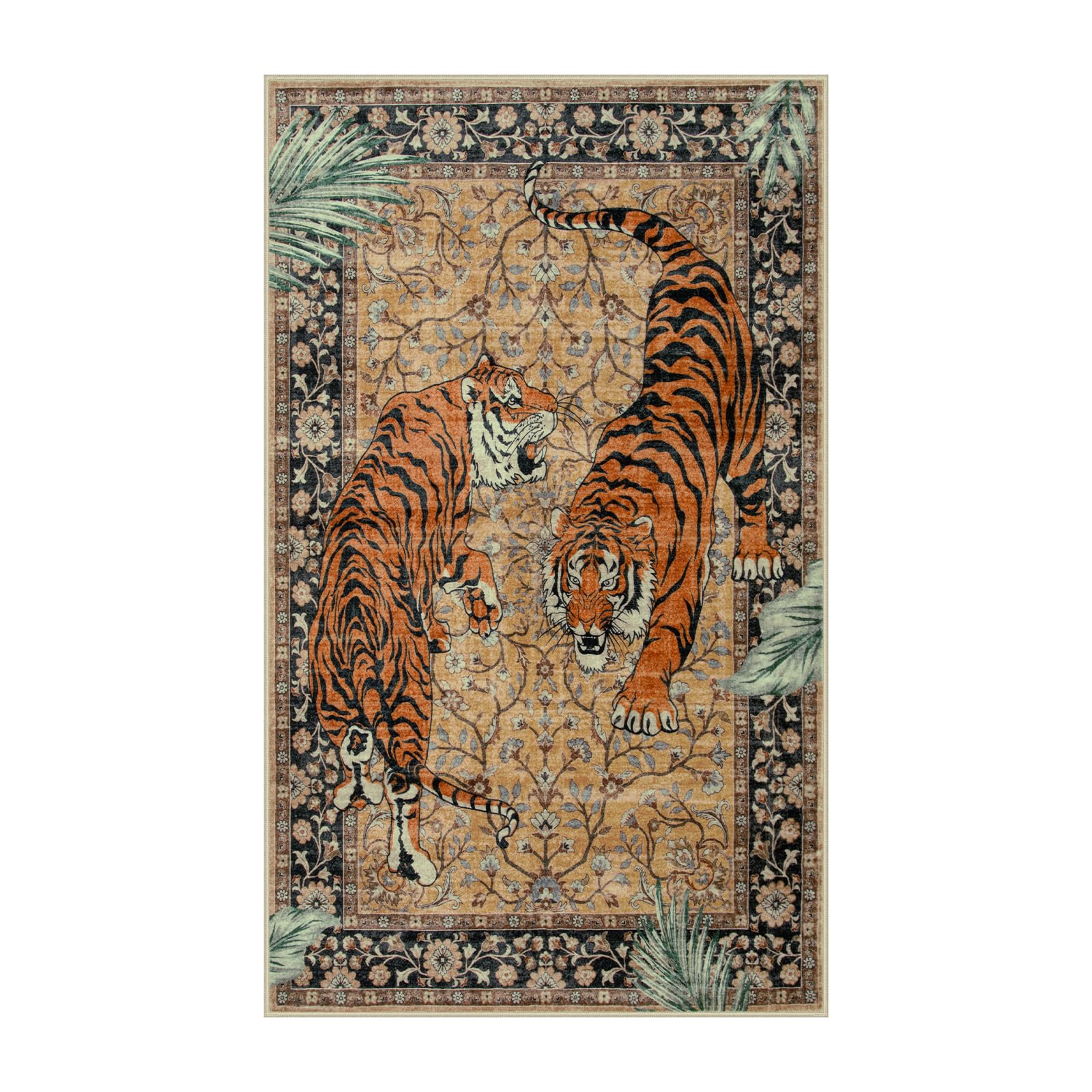 Moynesa Tiger Washable Rug 3x5