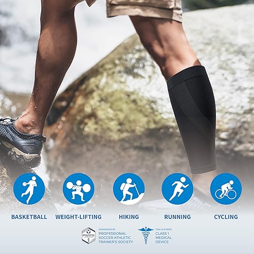 Miniatura 4 de LP SUPPORT 270Z - Manga de compresión de pantorrilla para hombres, mujeres y jóvenes, dolor de retraso, tensión muscular de pantorrilla, férulas de