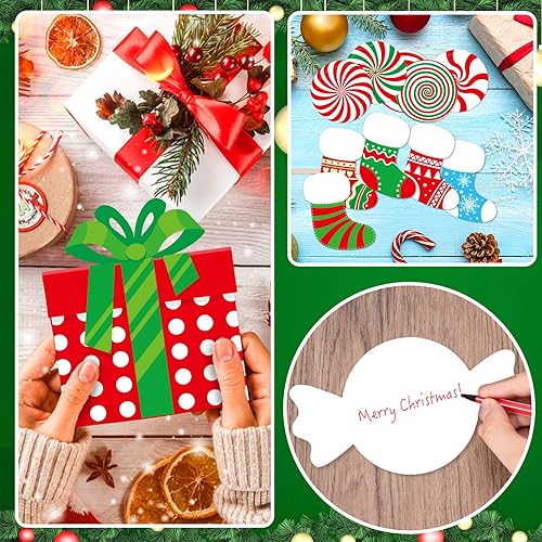 Miniatura 2 de 76 piezas de recortes de Navidad, decoraciones de Navidad, recortes de caramelos, decoración de tablón de anuncios de Navidad para aula, recortes de