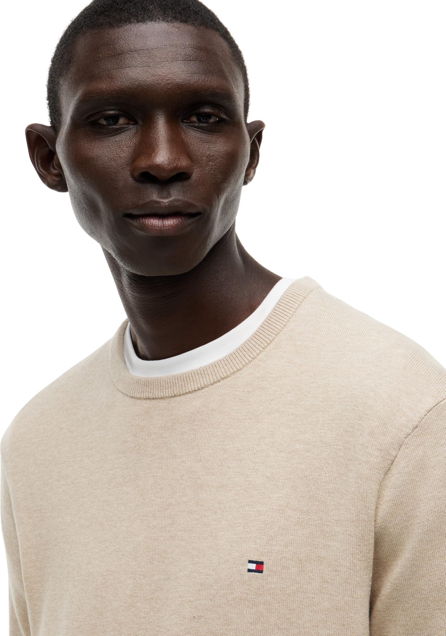 Tommy Hilfiger Pull Homme Essential Cotton avec Col Ras-du-Cou