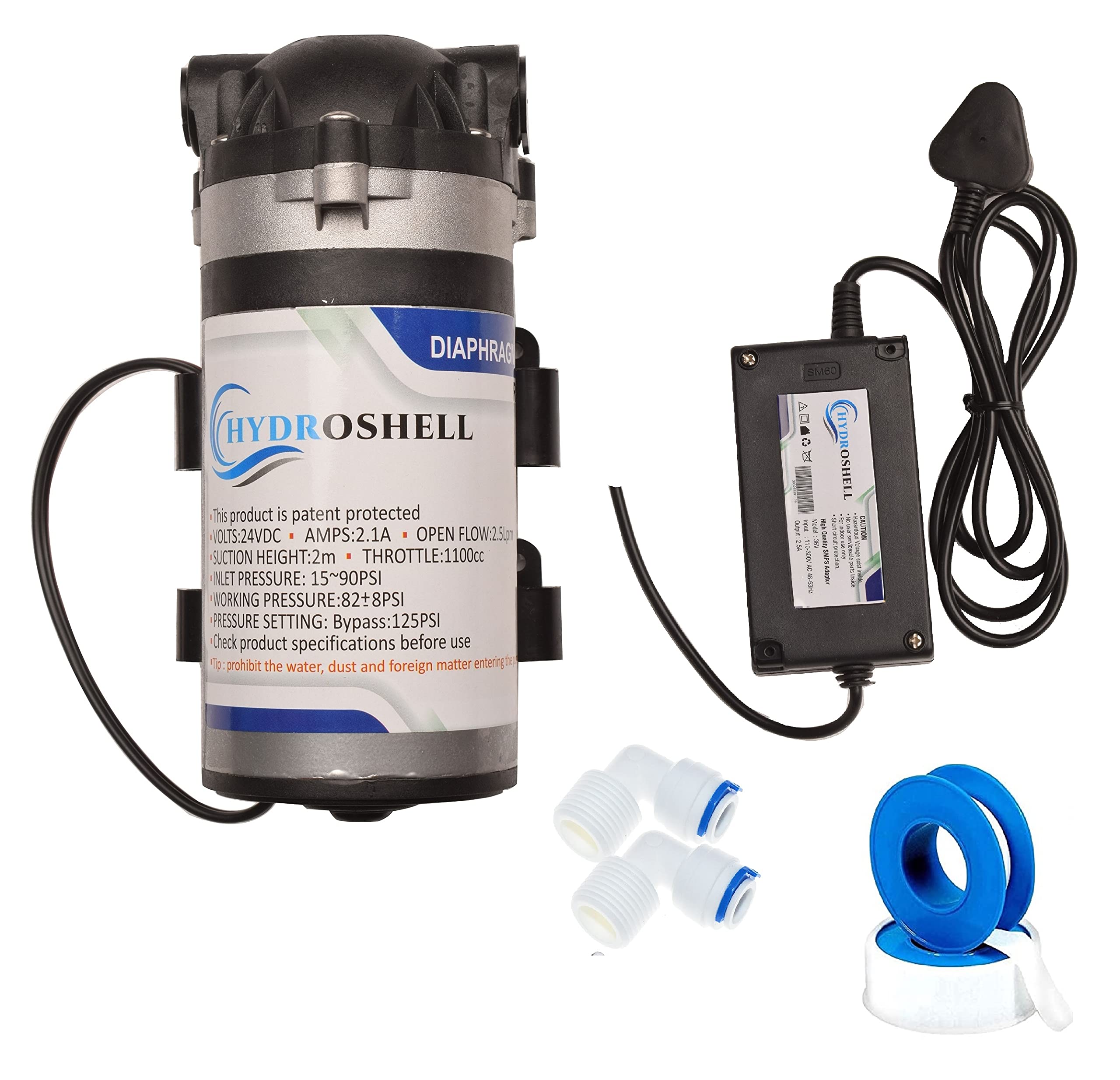 Buy Hydroshell RO Booster Pump/Motor 100GPD + SMPS Adaptor 24V DC