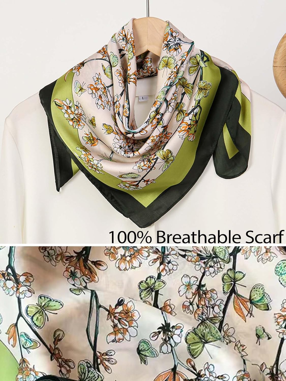 Silky Scarf for Women Lightweight Satin Bandanas Neck Hair Wrap For Sleeping Head Scarves 27.5" - Image 5