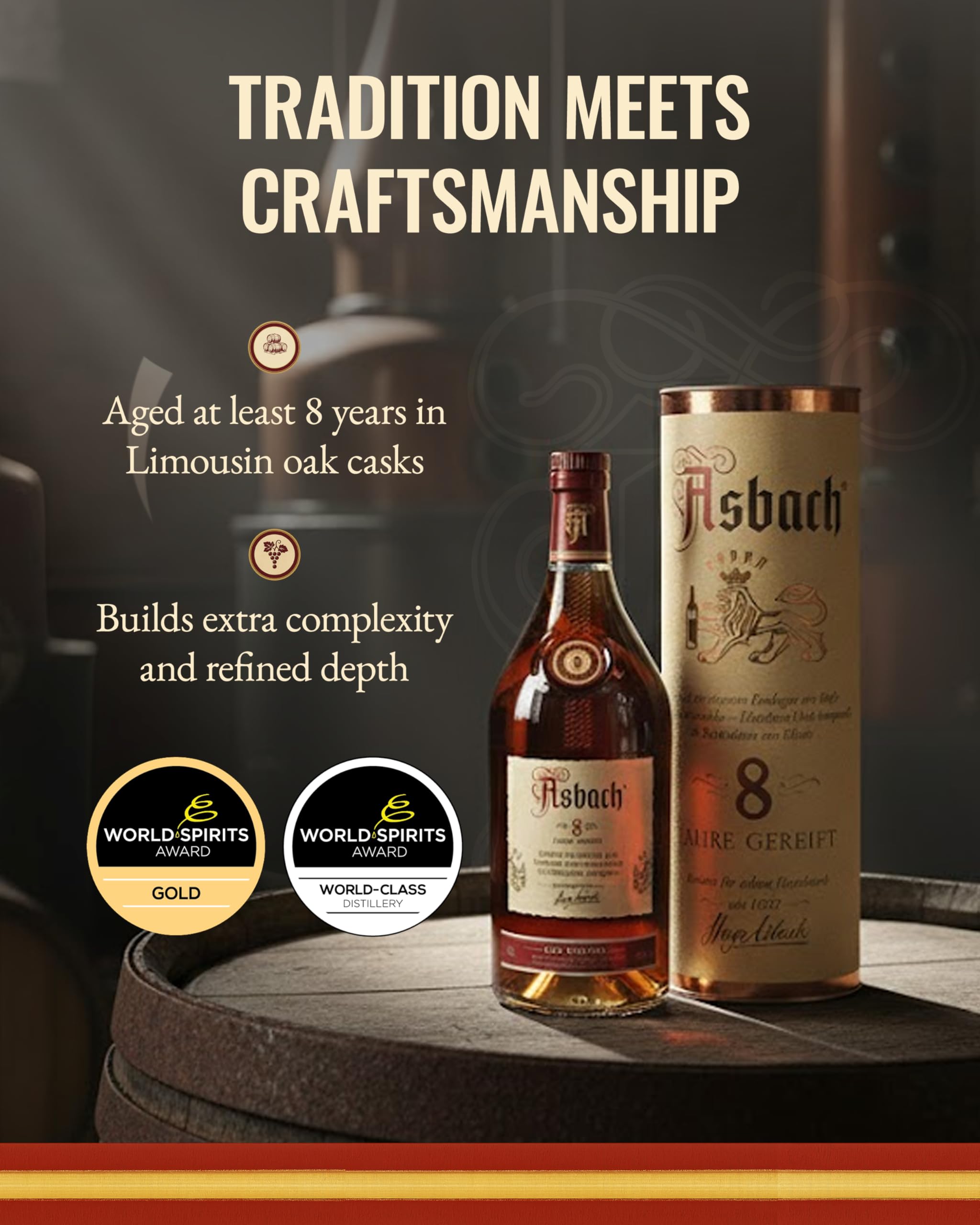 Asbach Privatbrand 8 Years 40% Vol. 0,7l in Giftbox