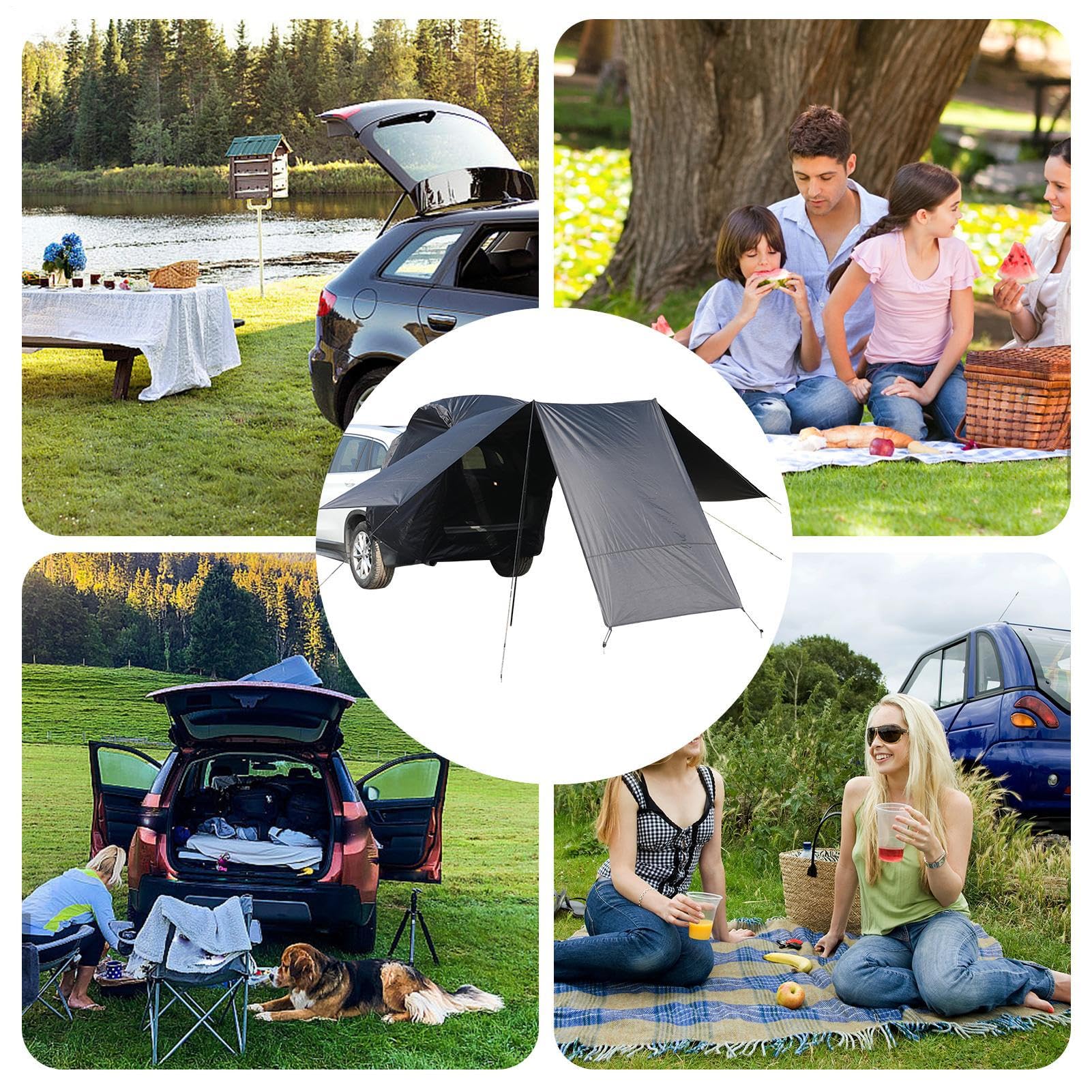 Für Auto SUV - Geräumiger Campingplatz für Familien mit 5-8 Personen | Campingplatz für Veranden, Sonnenschild für Universalfahrzeuge für LKW für | Canomagia Schatten wasserdicht