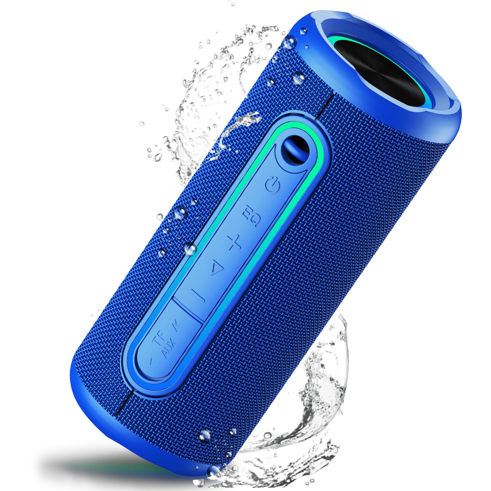 TIMU Altoparlante Bluetooth con luce, Bluetooth 5.4, 30 W, doppio altoparlante blu elettrico S7-1