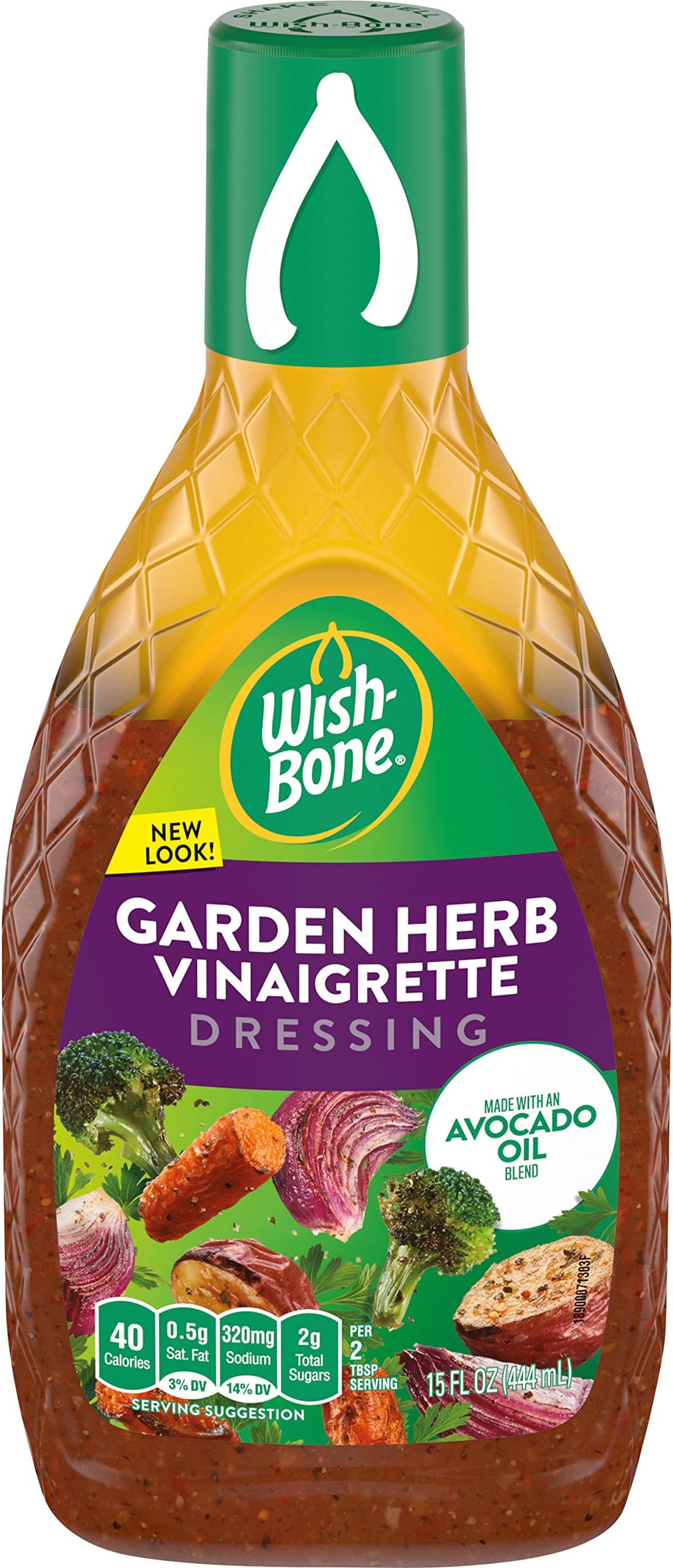Wish-Bone Avocado Oil Blend Garden Herb Vinaigrette Dressing, 15 FL oz