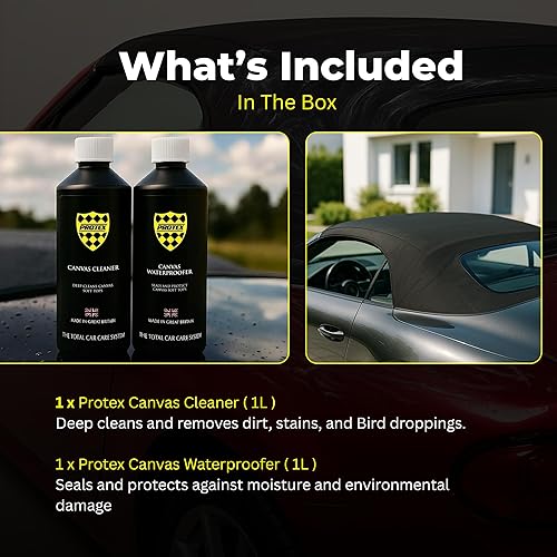 Vista 7 de PROTEX Kit de cuidado superior suave convertible con limpiador de lona e impermeabilizador 1 litro