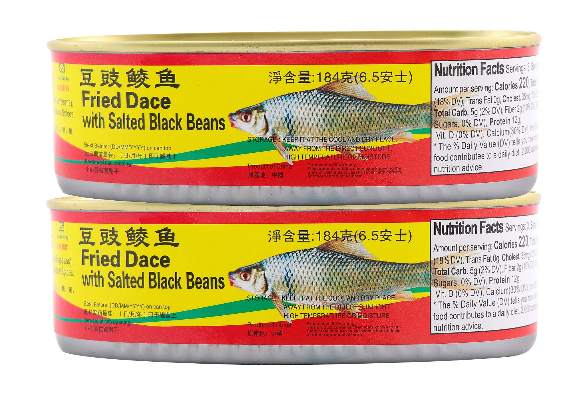 Canned Dace Fish with Salted Black Beans 2 Pack