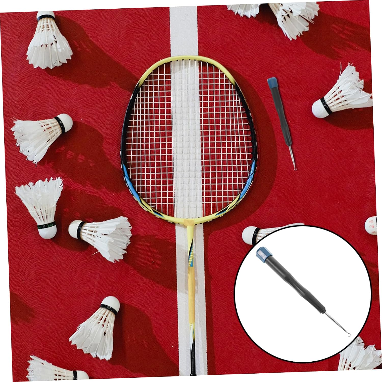 Racquet Stringing Awl Tool for Tennis Badminton Lightweight Stringing Equipment Portable Racket Fixator for Sports Lovers Essential Accessory