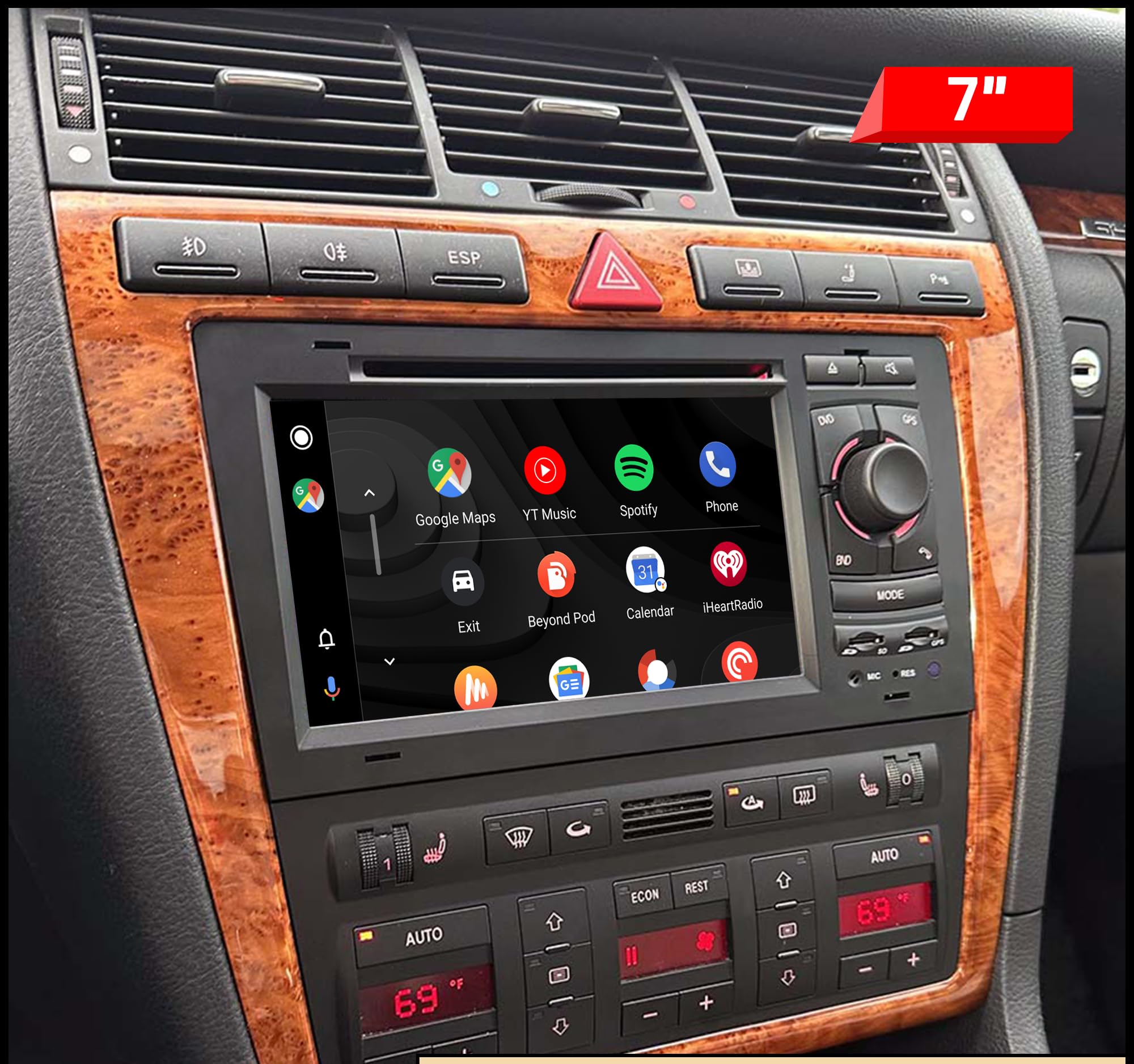 Double Din Radio Dash Kit for Audi A8 D2 (1994-2002) Stereo