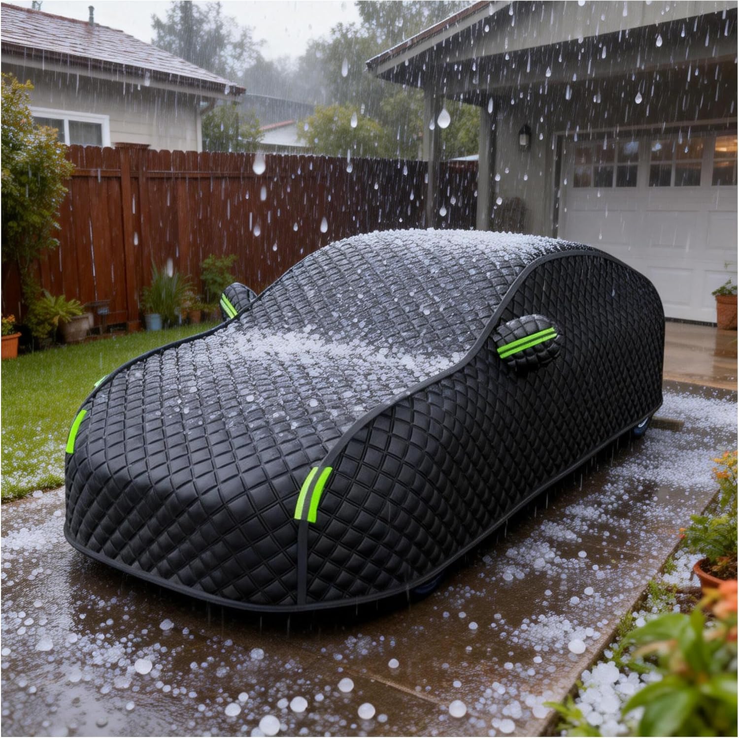 Anti-Hail Protector Car Cover Compatible with Toyota Corolla Cross(2020-2026),Car Cover for Padded Hail,Outdoor Heavy Duty with Reflective Stripes d0q