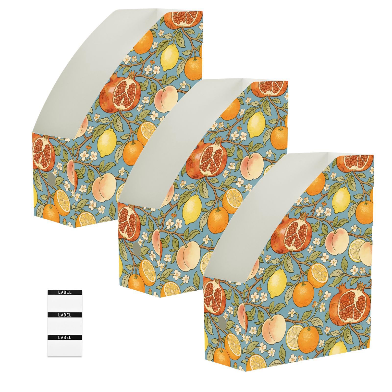 Porte-documents pliables lot de 3 organiseurs de bureau rétro William Morris 23x31cm