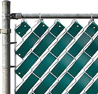 Vista 1 de Juvale Rejillas de privacidad para vallas, 1.8 pulgadas x 246 pies, PVC verde oscuro, tiras de plástico para valla de privacidad y cinta verde