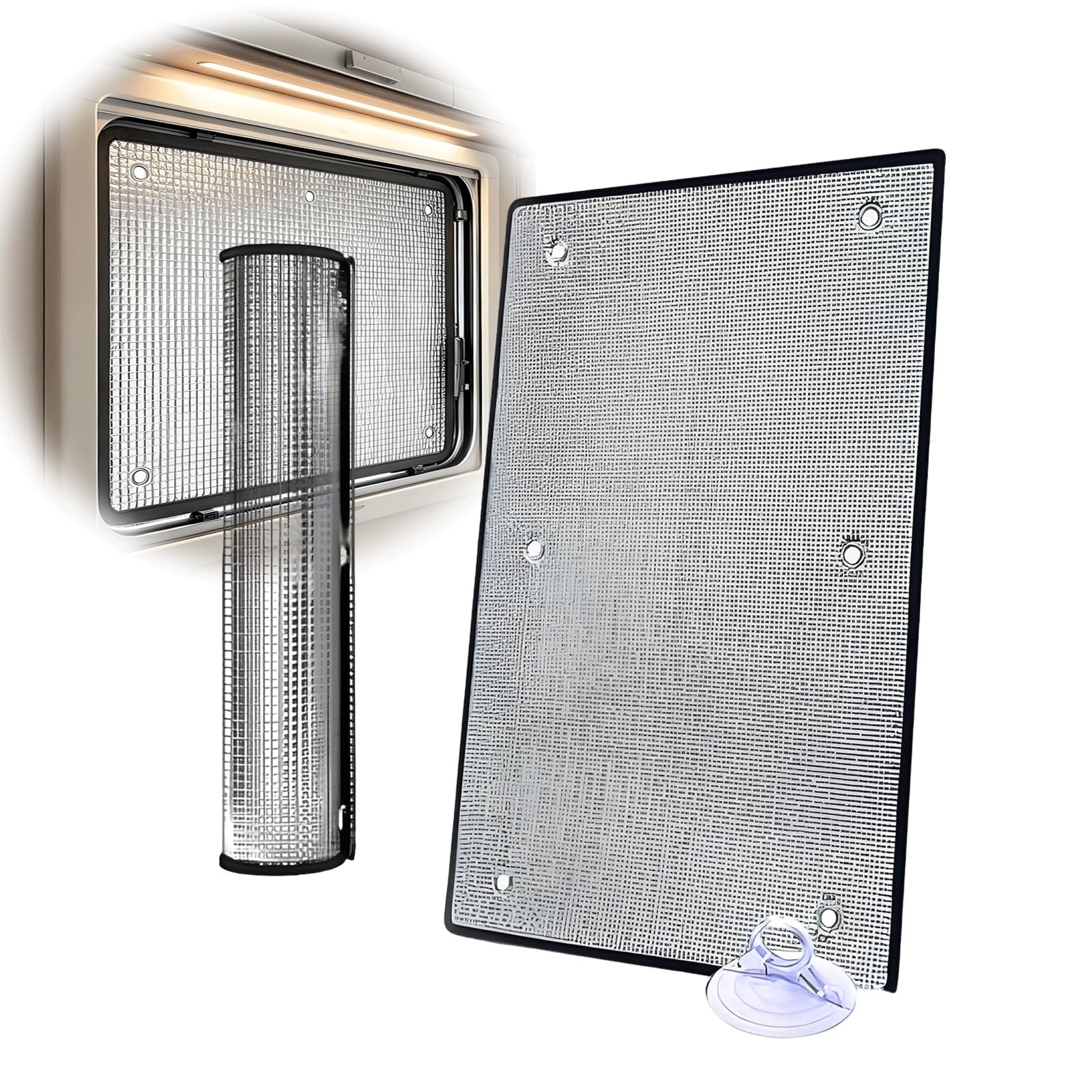 Aluminium foil window film: heat reduction, privacy and UV protection,Double-sided reflective privacy film, providing sun protection and heat insulation in summer(35x35in)