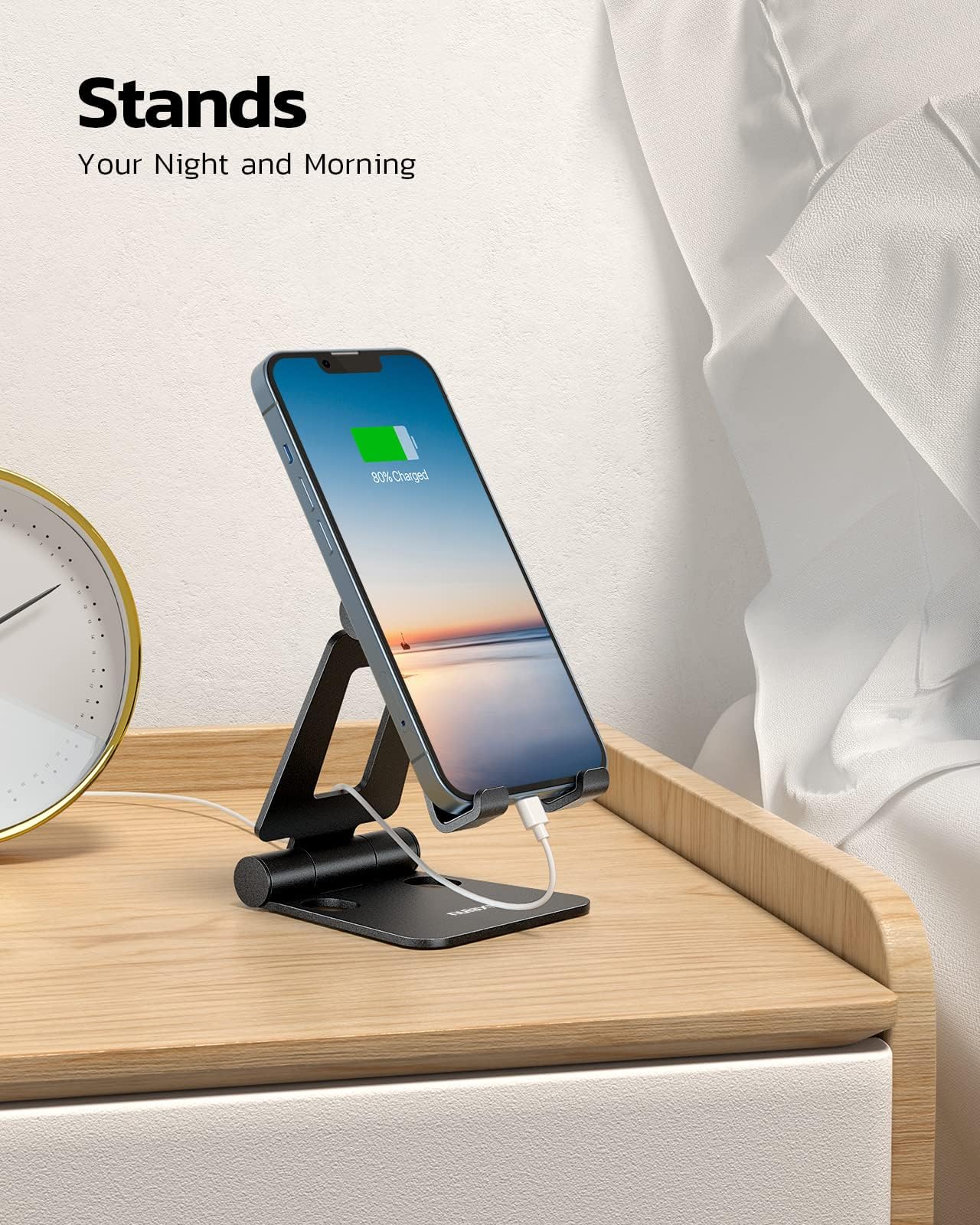Mippko Handyhalterung Mit Klemme - Universelle Halterung Für Tisch, Tür & Regal, 360° Verstellbar