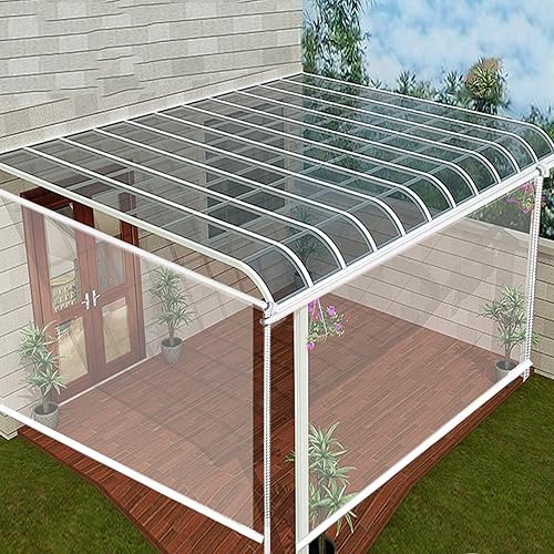 Zlovne Persianas enrollables opacas de PVC transparente cortinas de ventana elevadoras para el hogar puerta de patio al aire libre tratamientos de