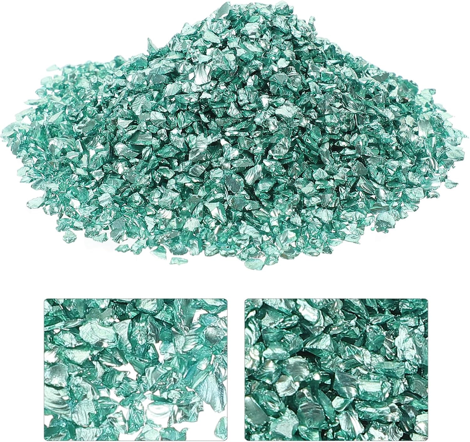 Ipetboom 1bag Crushed Glass Charms for Nail Art Irregular Nail Decor Craft Accessories Vibrant Non- Stones for Scrapbooking and Home Decoration Pack