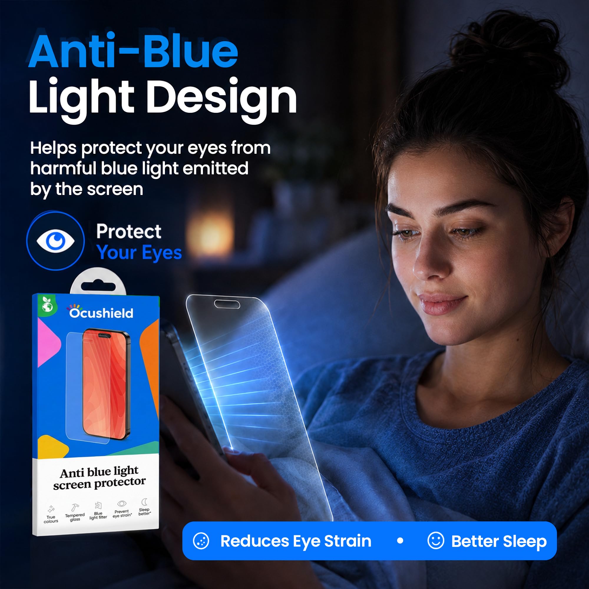 Ocushield Protector de pantalla de privacidad para 17 Max - Cristal templado antiespía, filtro de luz azul, 95% de transparencia, instalación sin burbujas, resistente a los arañazos, compatible con