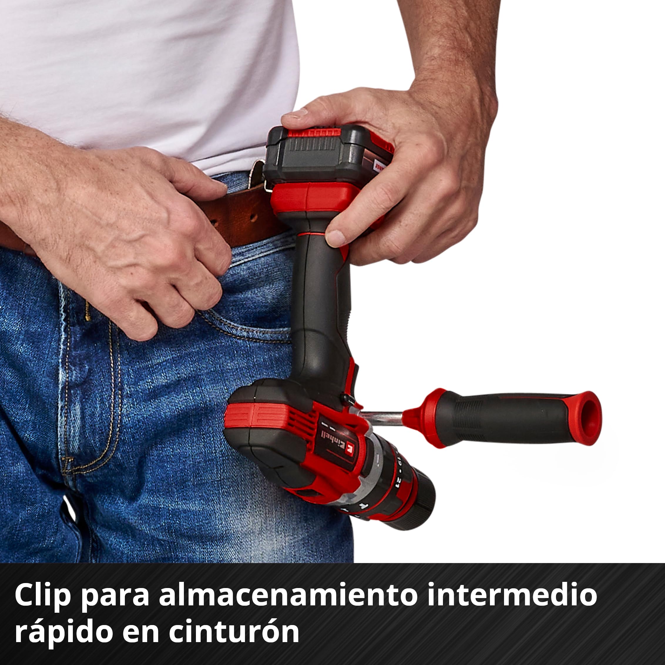 Einhell Taladro percutor sin cable TE-CD 18/48 Li-i (2x2,0 Ah) Power X-Change (iones de litio, incluye función de taladro de percusión, incluye 2 baterías de 2,0 Ah PXC, cargador y maletín)