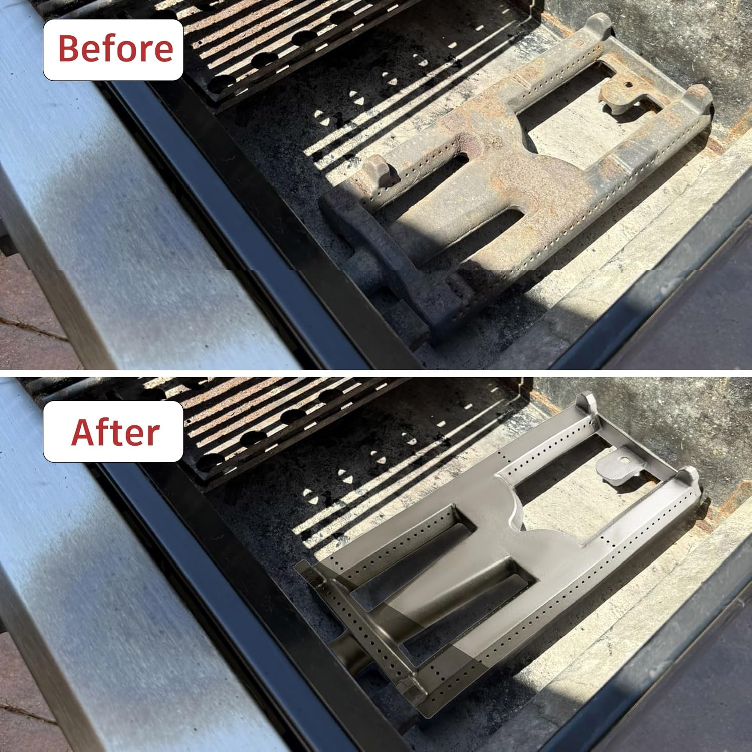 304 Stainless Steel Grill Burner Replacement for Lynx L27 L30 L36 L42, DCS 27 Series, BBQ Burner Replacement for Lynx, DCS, Kirkland Grill (2 Pack)