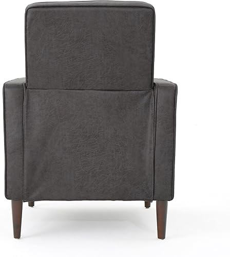 Miniatura 9 de GDFStudio Macedonia - Sillón reclinable de tela con respaldo copetudo, moderno Gris,azul (Muted Blue),Verde apagado/Espresso oscuro,Morado