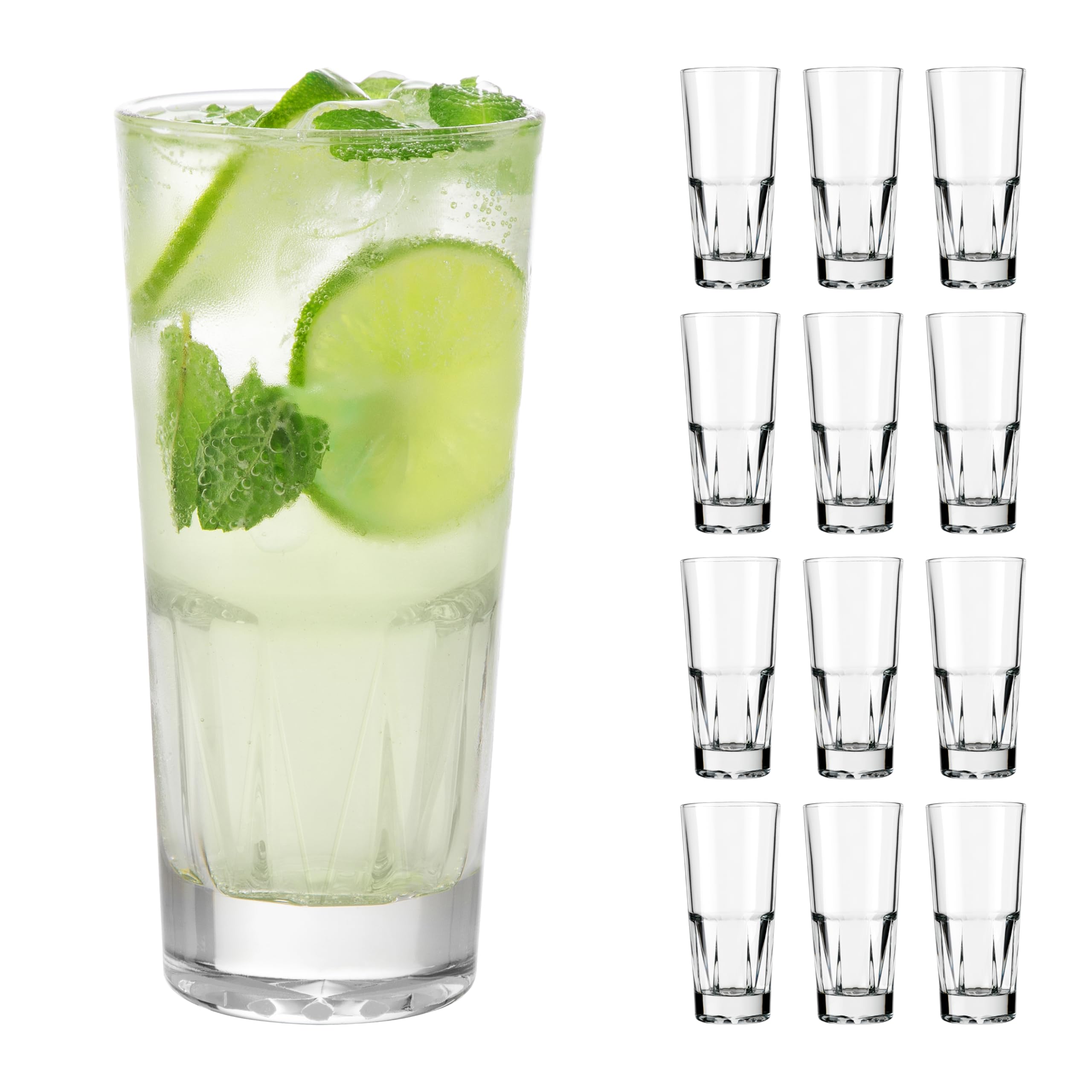 Gobelet en verre transparent Libbey Gallery 399ml de haute qualité, lot de 12