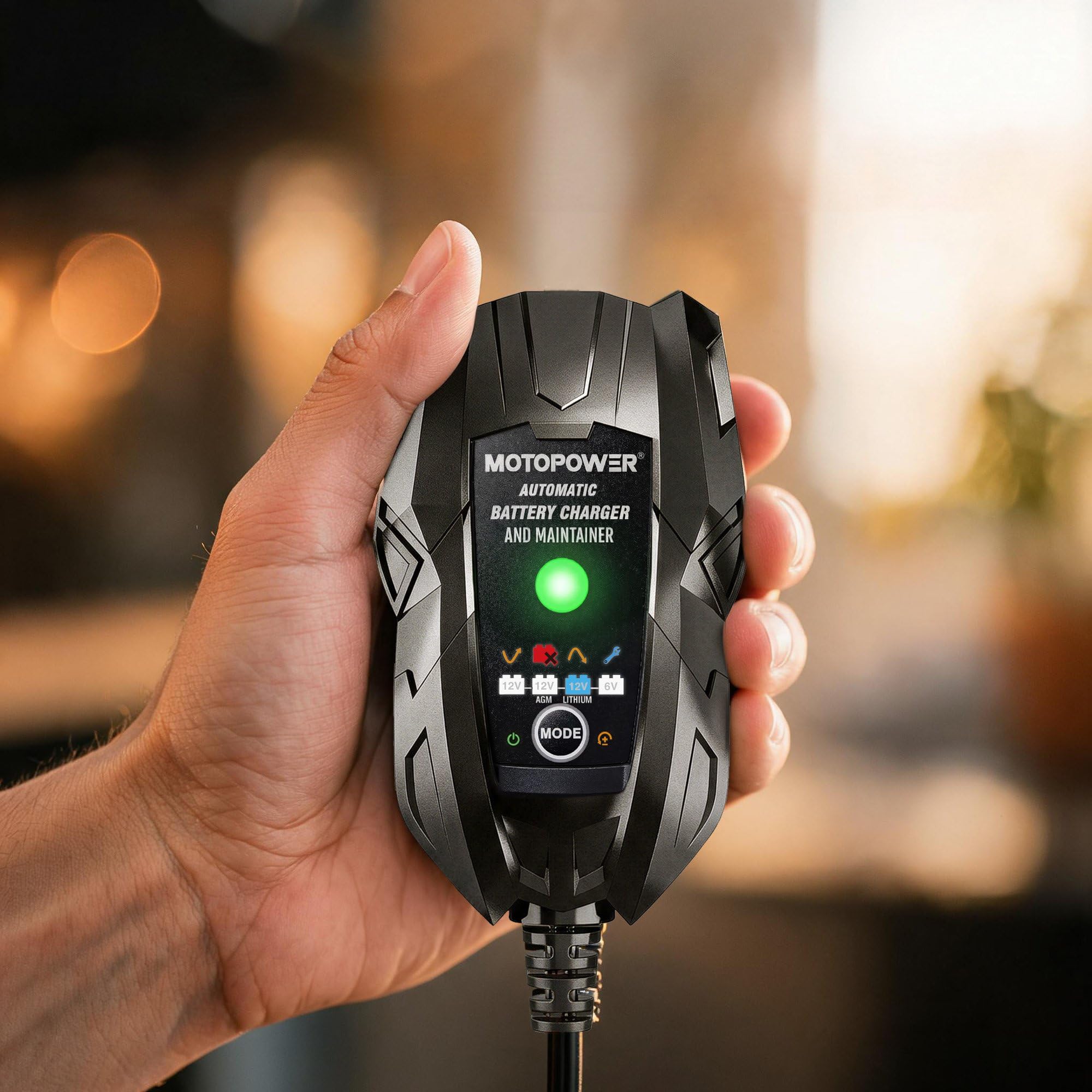 MOTOPOWER MX1000 1A 6V/12V Caricabatterie Intelligente per Mantenimento