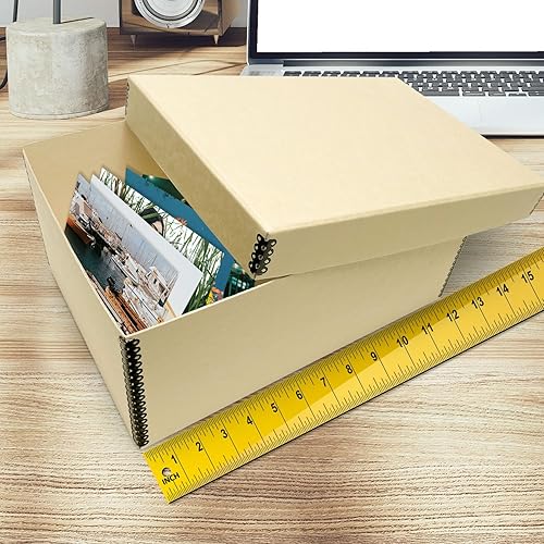 Miniatura 10 de Golden State Art, Cajas de almacenamiento para fotos de archivo, caja de conservación sin ácidos, de 5 x 7 x 12 pulgadas, con capacidad para hasta