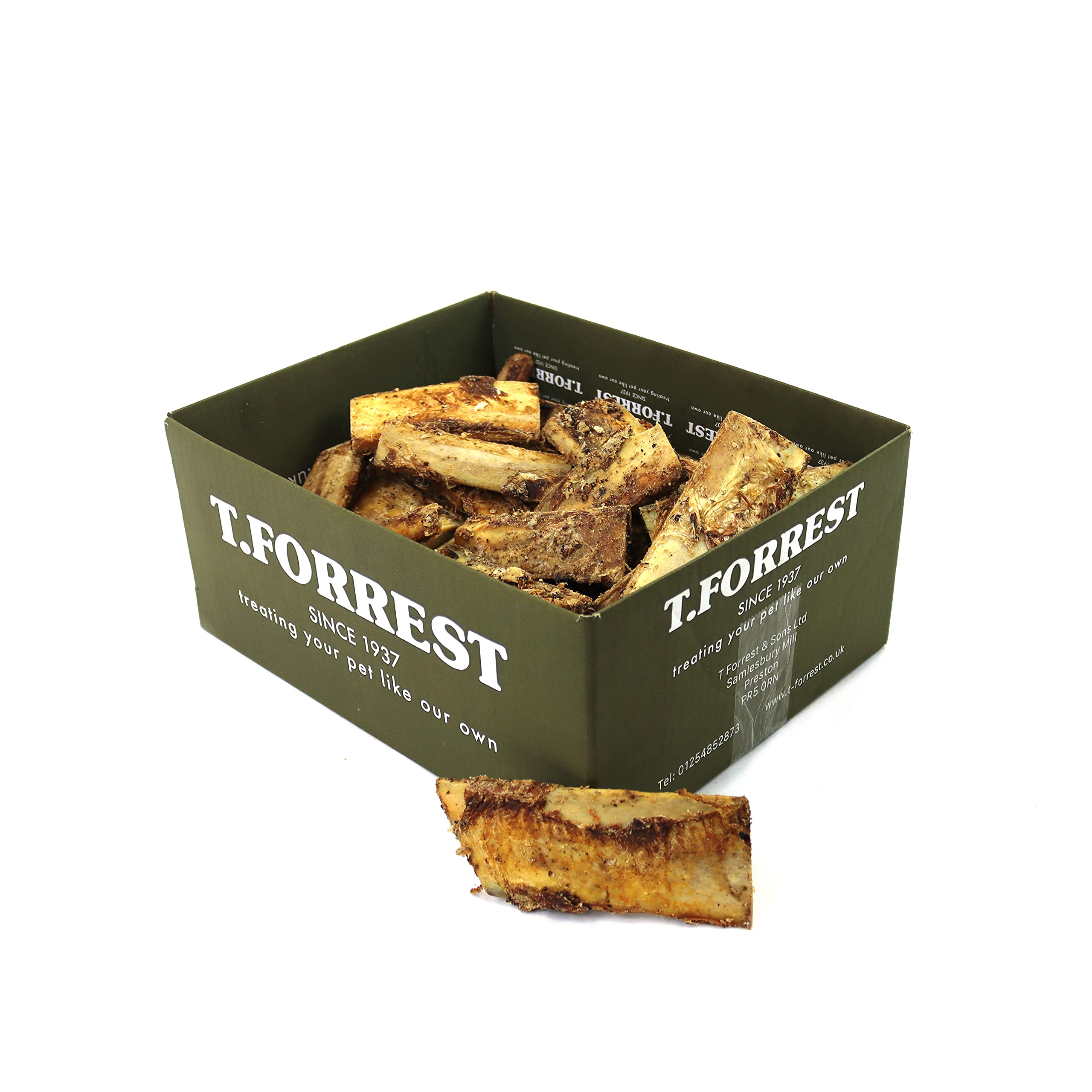 British Mini Roasted Beef Rib Bones x50 For Dogs, 100% Natural Treats, Long Lasting Grain Free Chew