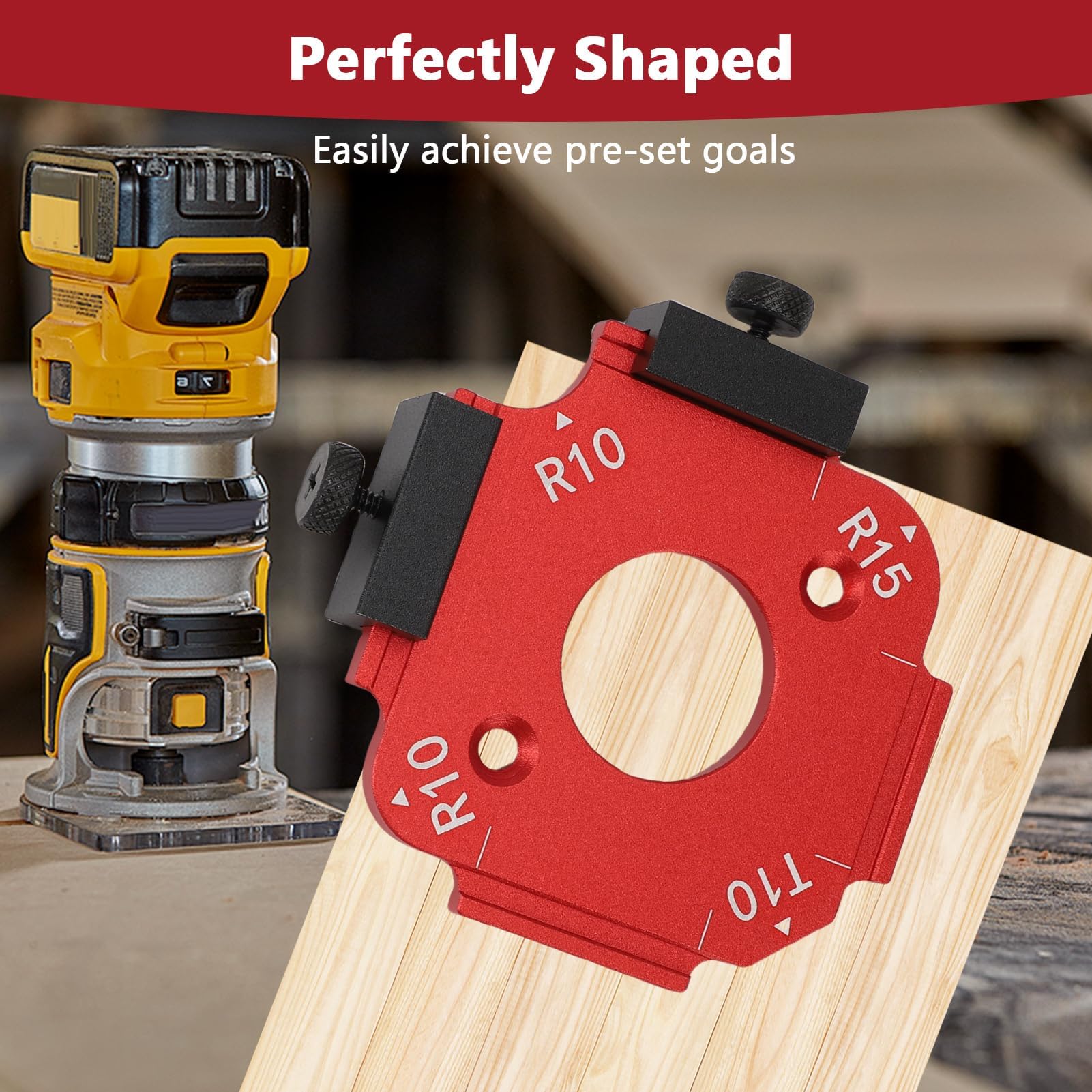 Router Eckradius Vorlagen Set Aluminiumlegierung CNC gefräst Mehrere Radius Eckfräsen Führungen für Holzbearbeitung