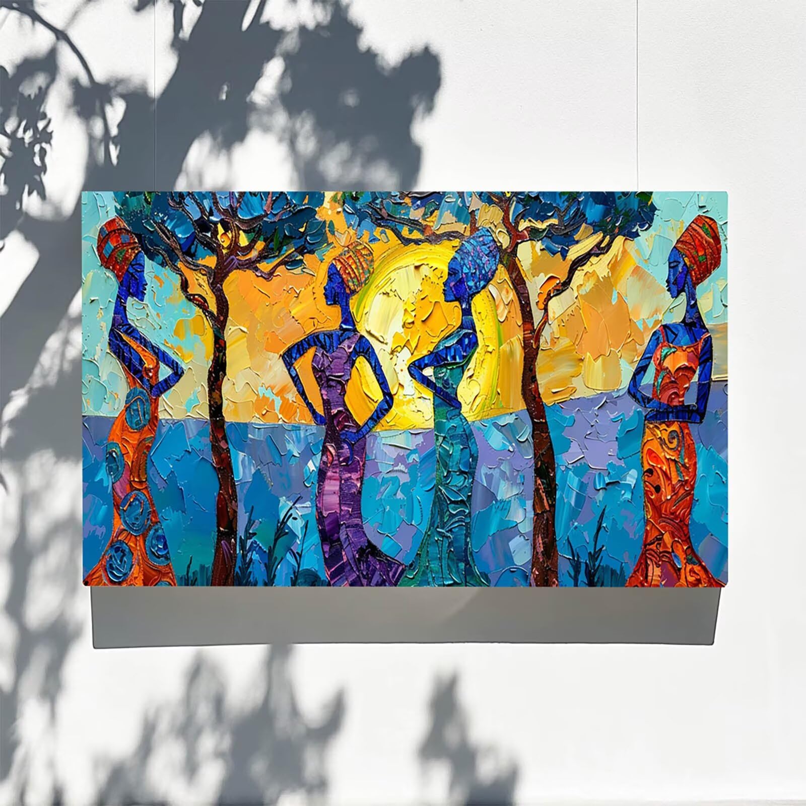 Malen nach Zahlen Erwachsene Afrikanische Frau Malen nach Zahlen ab 7 jahre Mädchen Landschaft Kreativ set für Erwachsene mit Leinwand Acrylfarben set und Pinsel, Bastelset zum Bemalen 80X160cm 7-4-5
