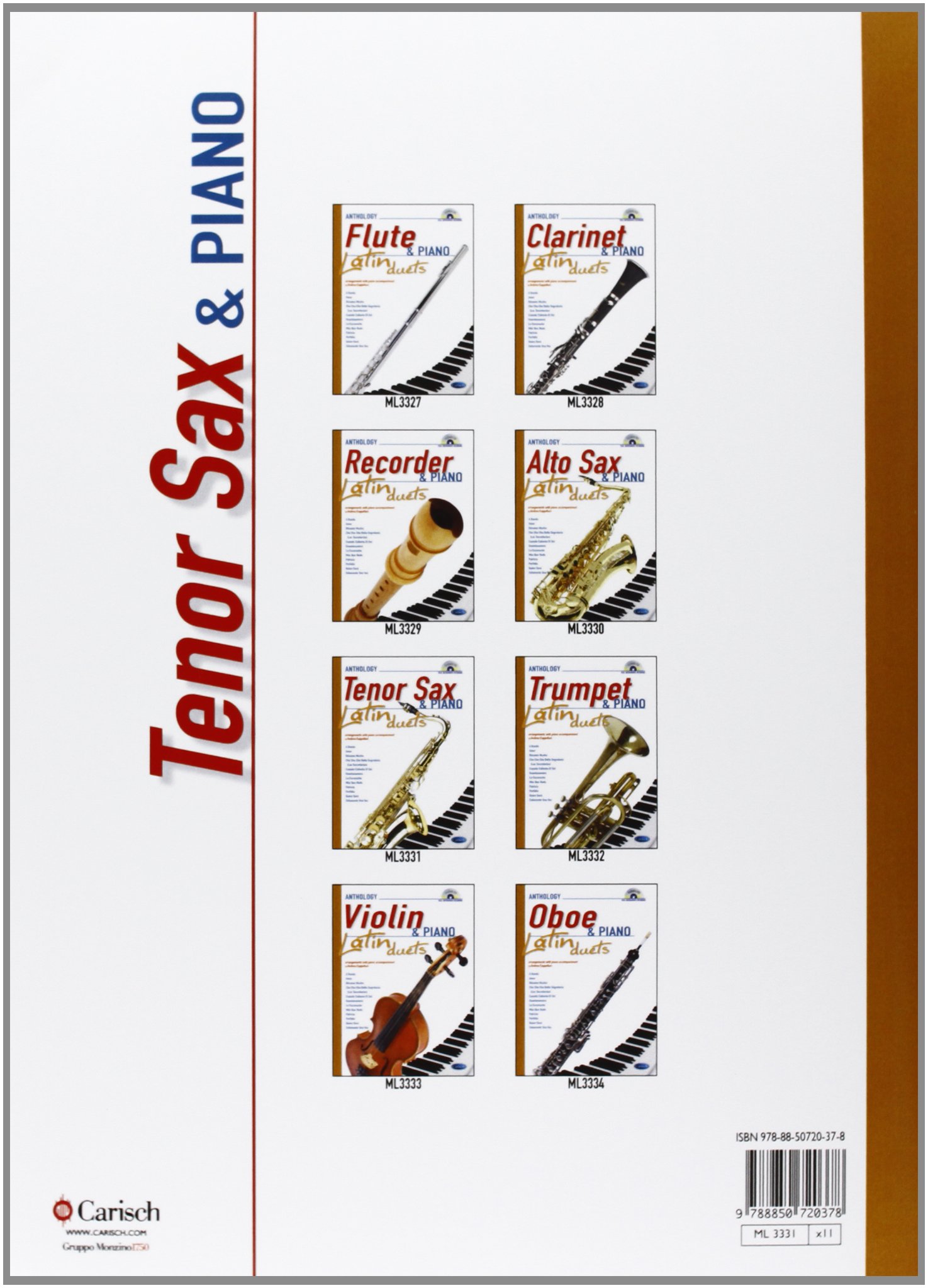 Latin Duets for Tenor Sax & Piano (Anthology Duets/Trios/Quartets)