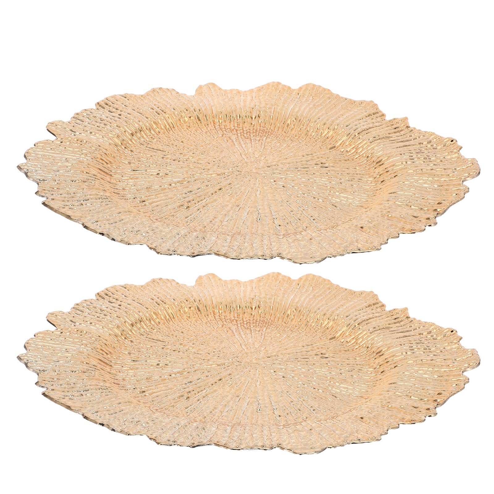 Plato decorativo vintage dorado mate que evita manchas para fiestas de cumpleaños