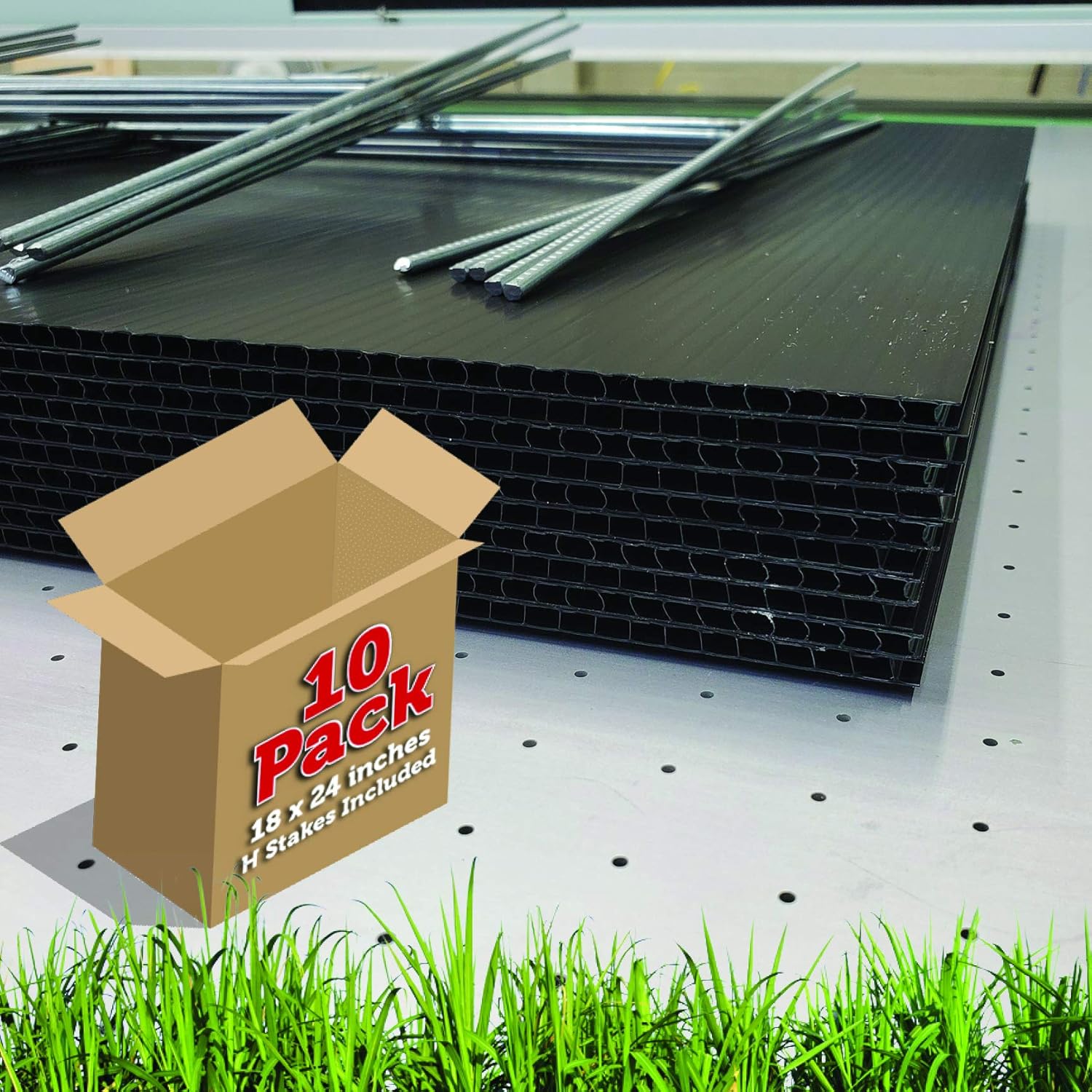 Signs At Cost 18inch x 24inch (10 Pack) Blank Black Yard