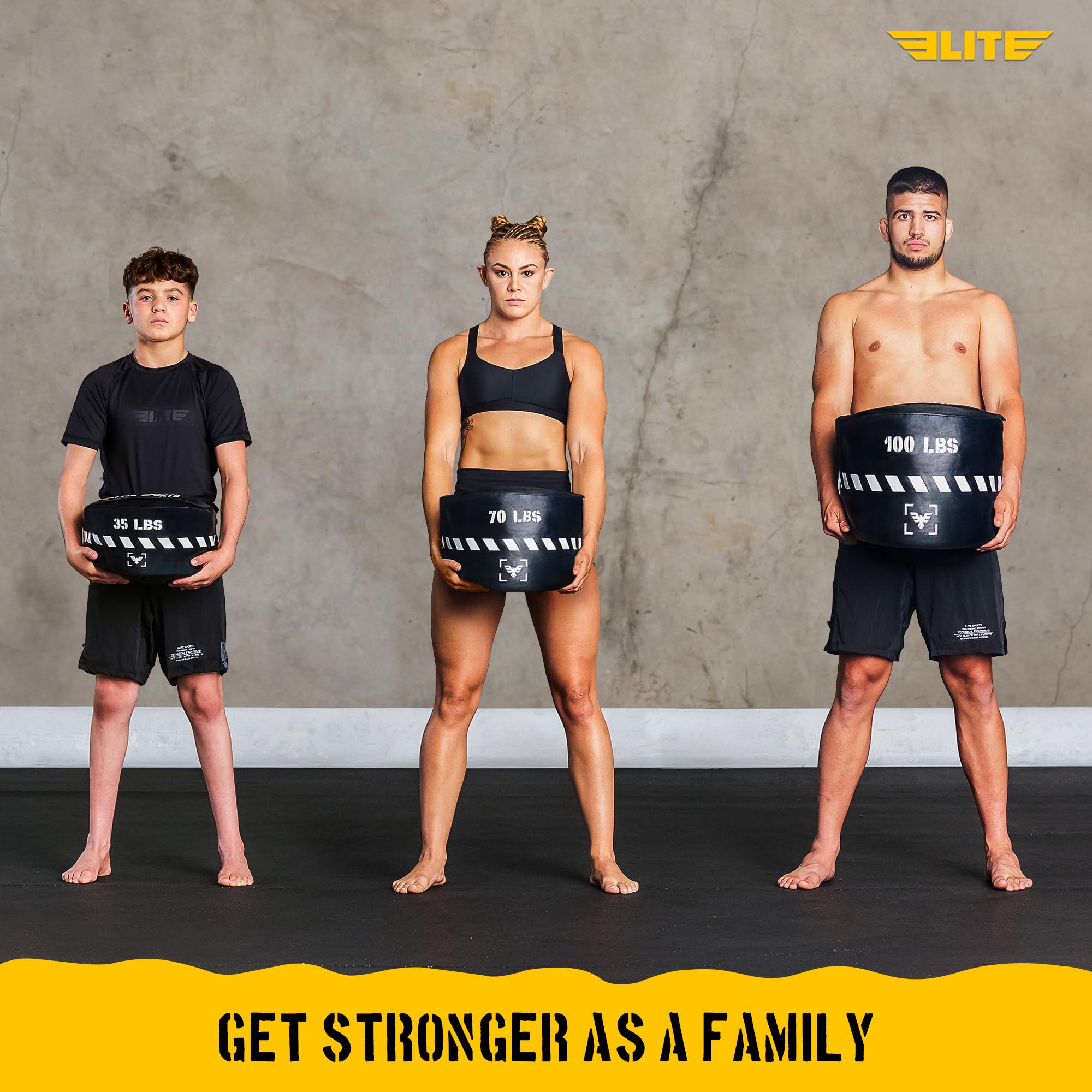Elite Sports Heavy-Duty Strongman Workout Sandsack - Ungefüllte, langlebige Sandsäcke für Powerlifting, Kampftraining & Ganzkörpertraining